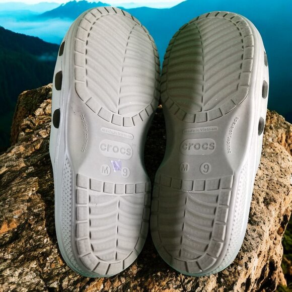 Crocs Men's Size 9 Brown Slip On Sandals Comfort Shoes 12438 - Picture 7 of 8